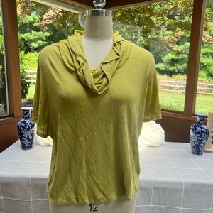 Designer Chalet Cowl S/S Cotton slub Mustard tee
